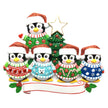 Ugly Sweater Penguin Family Personalized Ornament