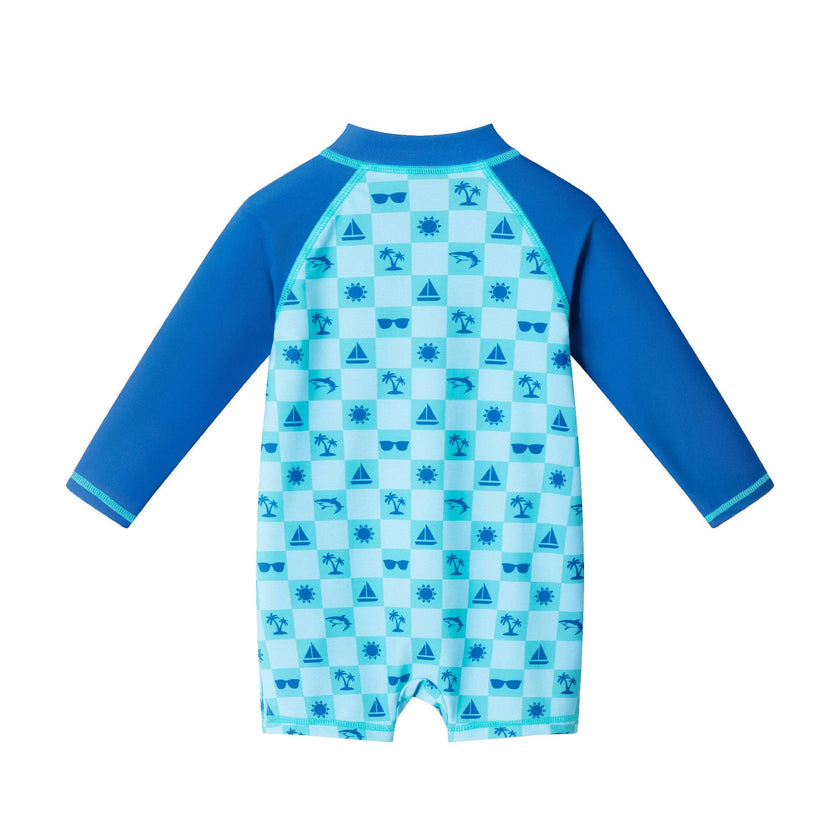 Swim Romper & Hat Set - Beach Vibes