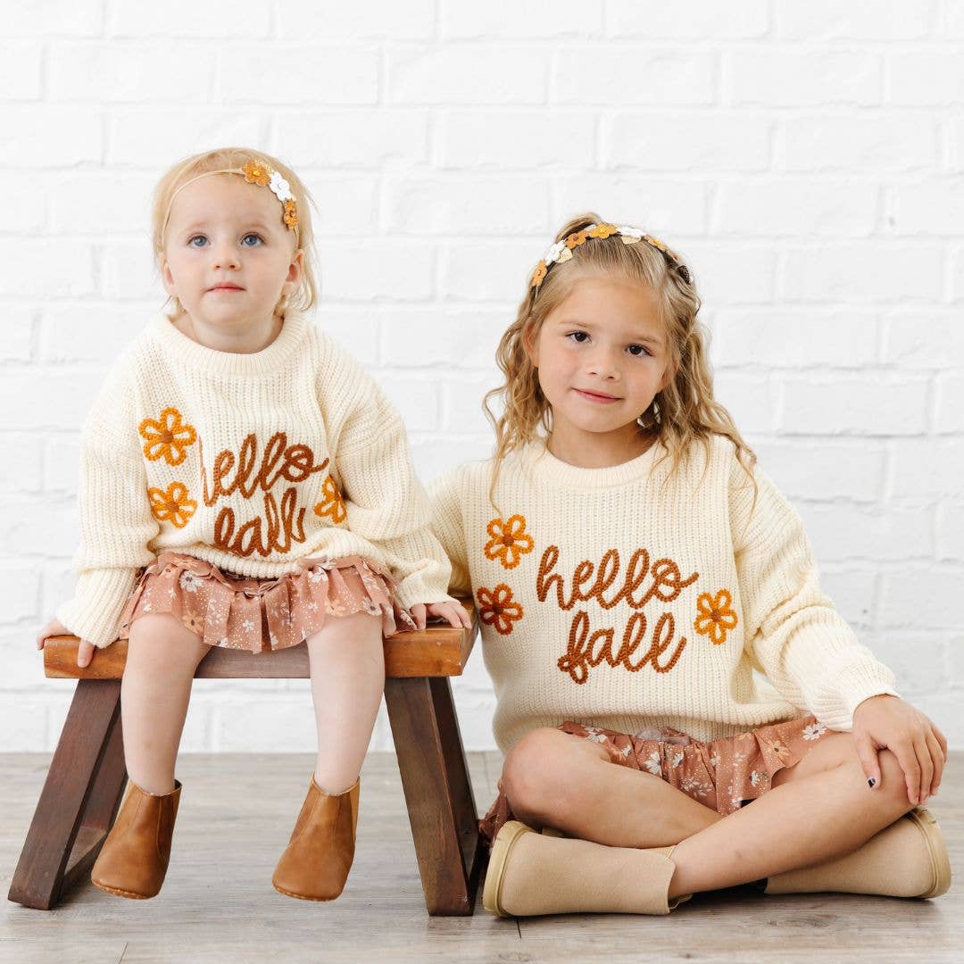 *Boho Floral Glitter Baby Headband - Fall Baby Headbands