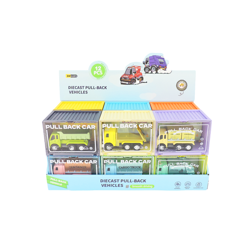 Alloy Alley Large Diecast Pull-Back Truck in reusable box
