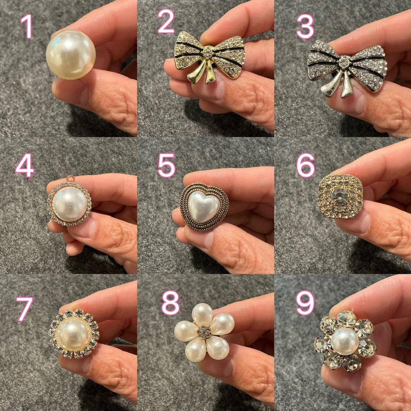 Fancy Metal Gem Shoe Charm