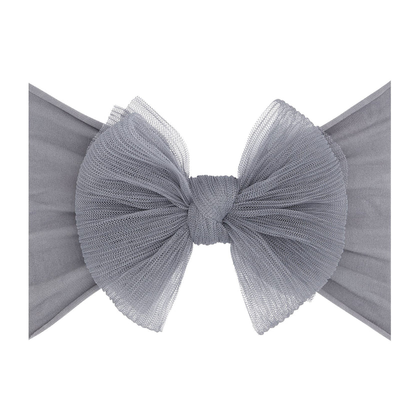 Baby Bling® Tulle FAB® soft nylon headband with tulle bow