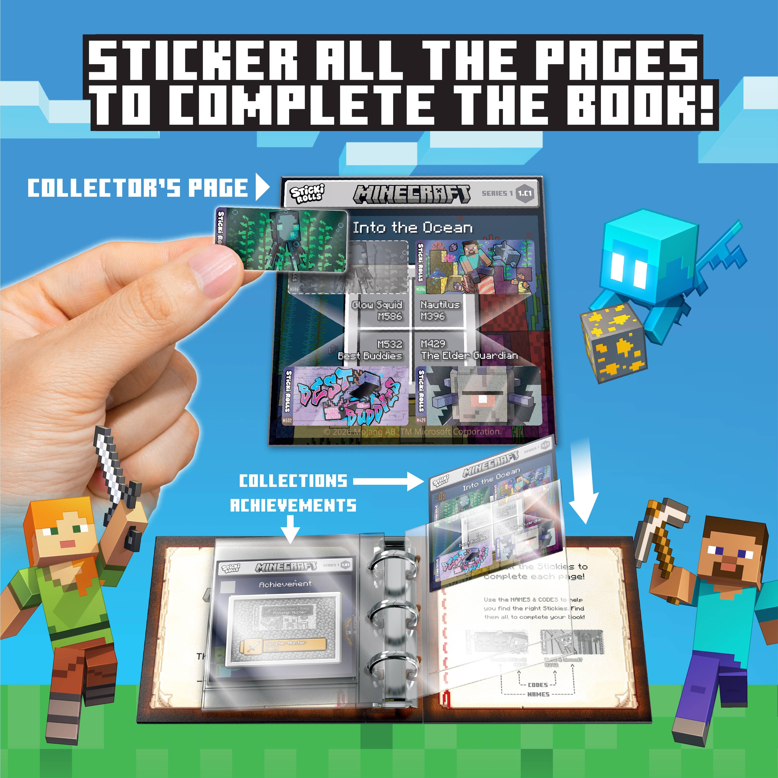 Sticki Rolls Minecraft Collector's Book