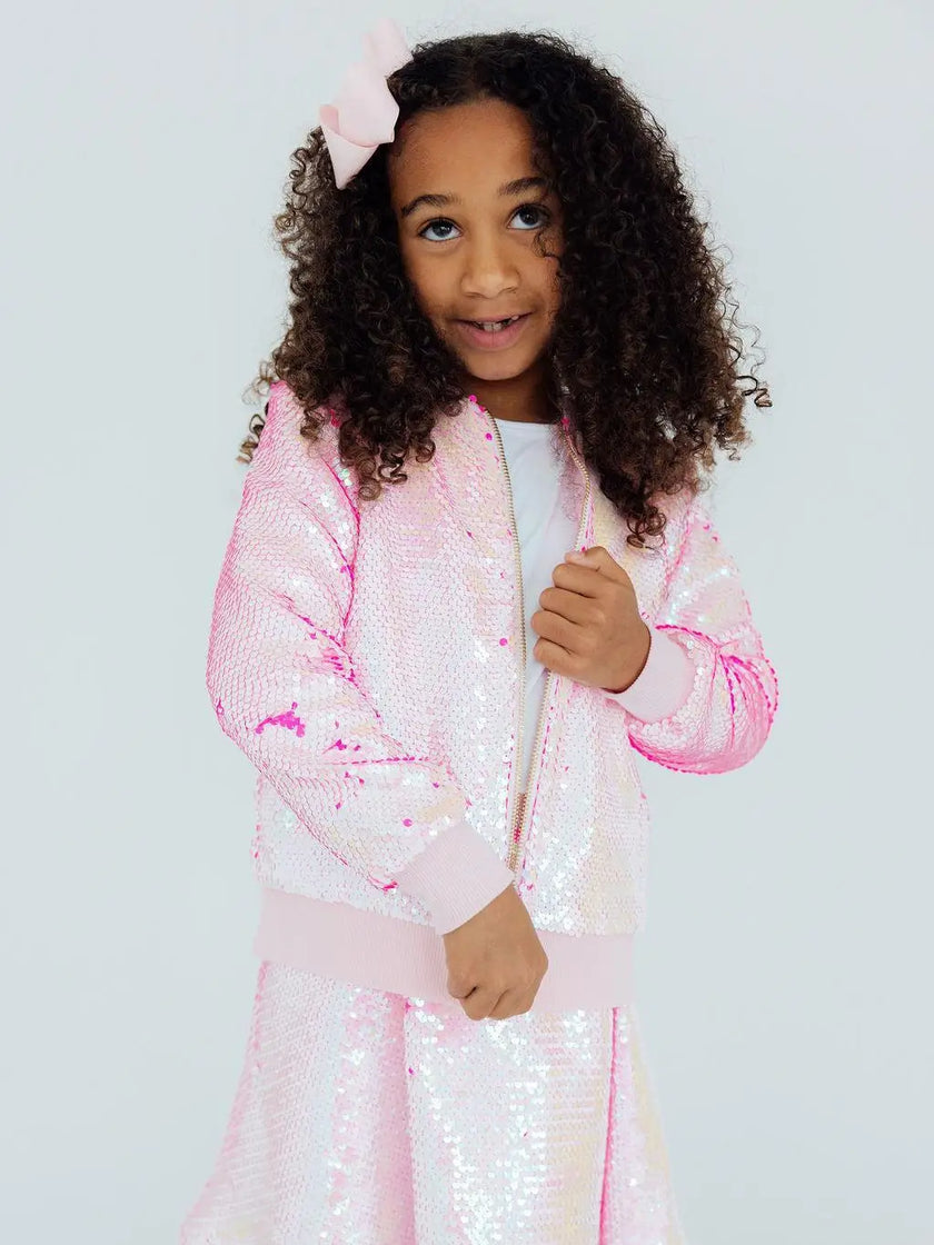 Diva Pink Flip Sequin Jacket