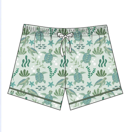 Save the Sea Turtles Womens Bamboo Pajama Shorts