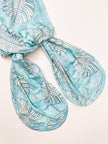 Blue Monstera Newborn Bamboo Knotted Gown