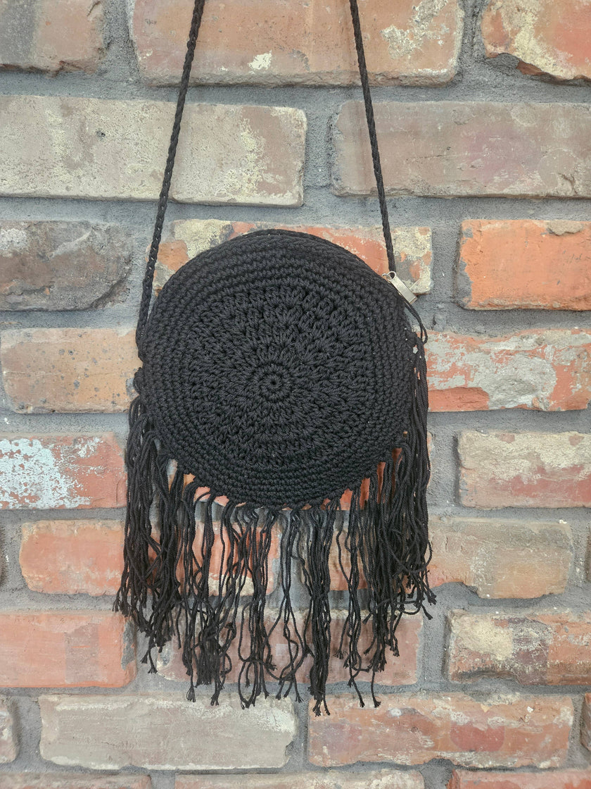 Fringed Crochet Purse