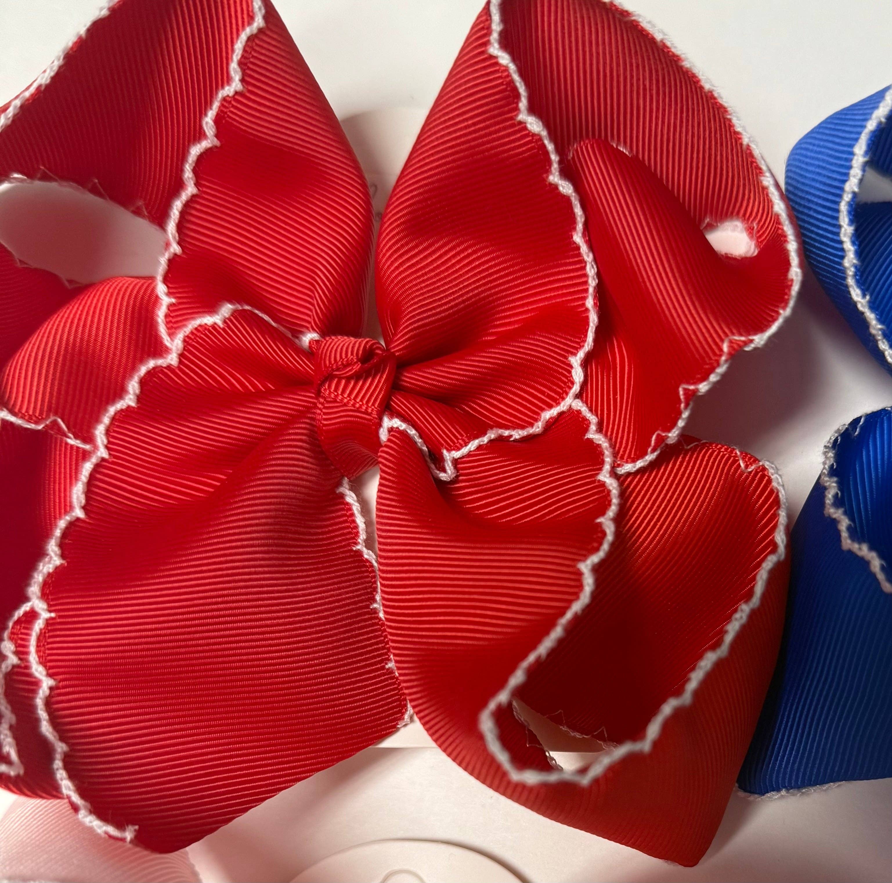 6 inch Moonstitch Bows (2 inch Ribbon)