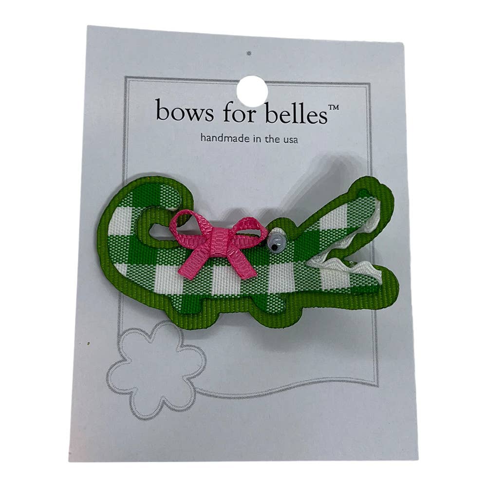Alligator Gingham Bow