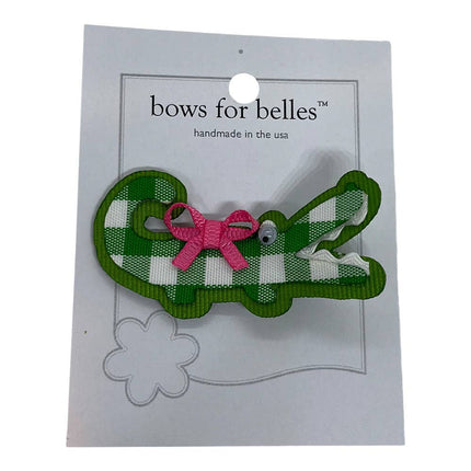 Alligator Gingham Bow
