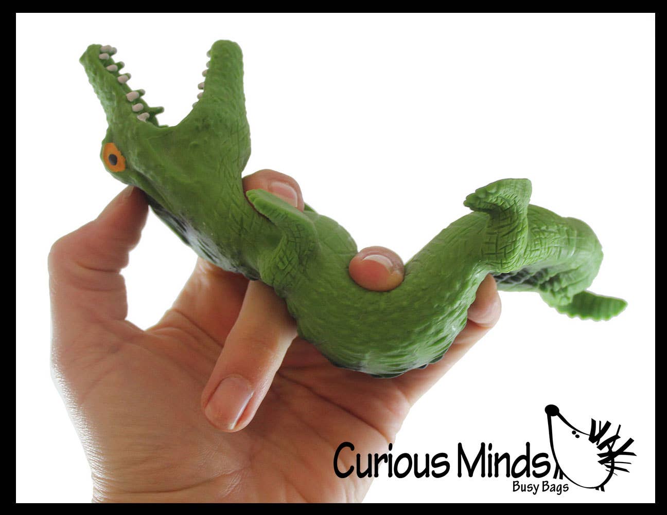 Sand Filled Alligator Crocodile Squishy Toy - Moldable Sensory, Stress