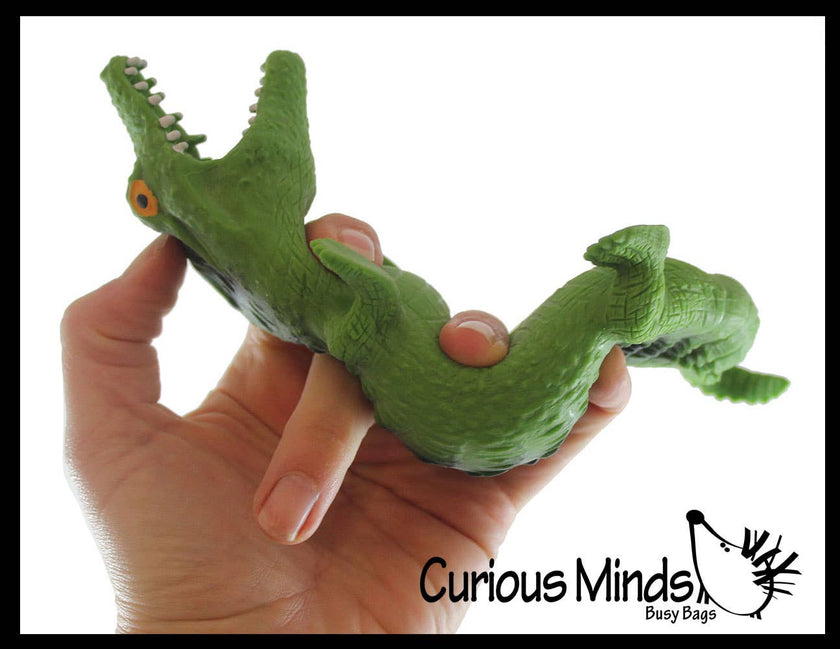 Sand Filled Alligator Crocodile Squishy Toy - Moldable Sensory, Stress
