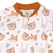 Forest Animals Baby Zippered Footie Jumpsuit -Organic Jersey