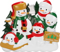 Christmas Tree Farm Snowman Family Personalized Ornament