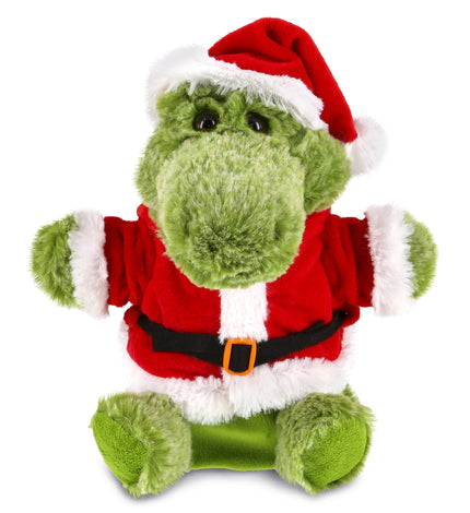 Plush Santa - Super Soft Plush Hand Puppet - Alligator Stuffed Animal