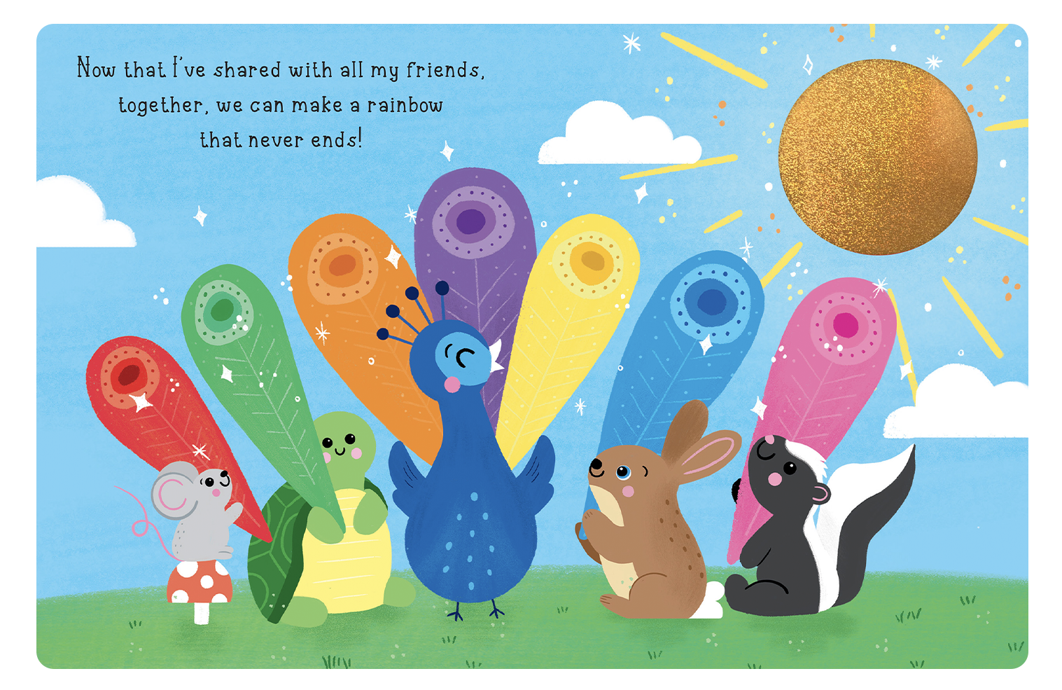 Peacock's Rainbow Feathers Book