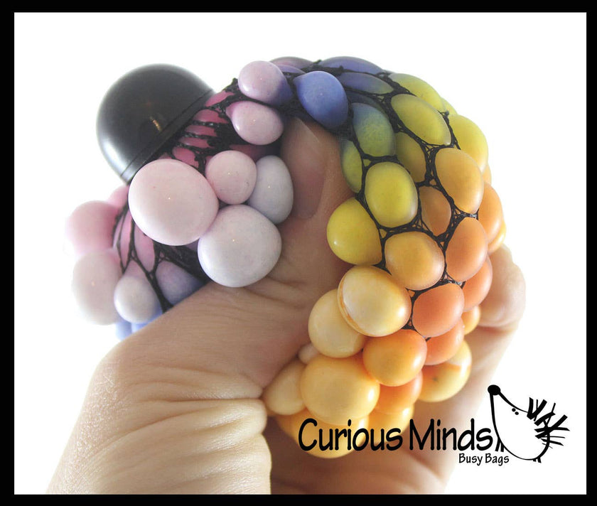 Rainbow Mesh Doh Filled Squeeze Balls - Doh - Ultra Squish Toy