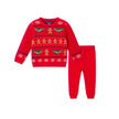 Infant Fair Isle Sweater Set | Red Dino