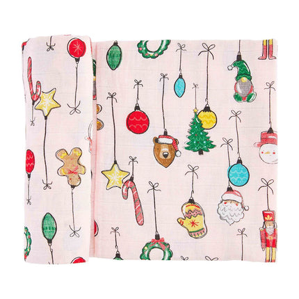 Pink Christmas Baby Swaddle