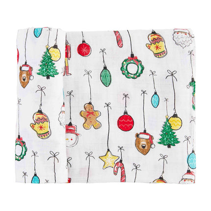 White Christmas Baby Swaddle