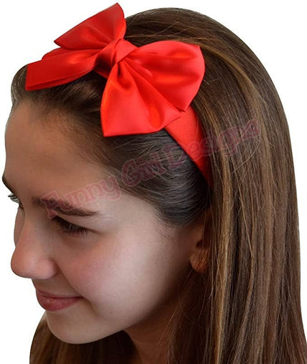 Girls Satin Bow Arch Headband -Assorted
