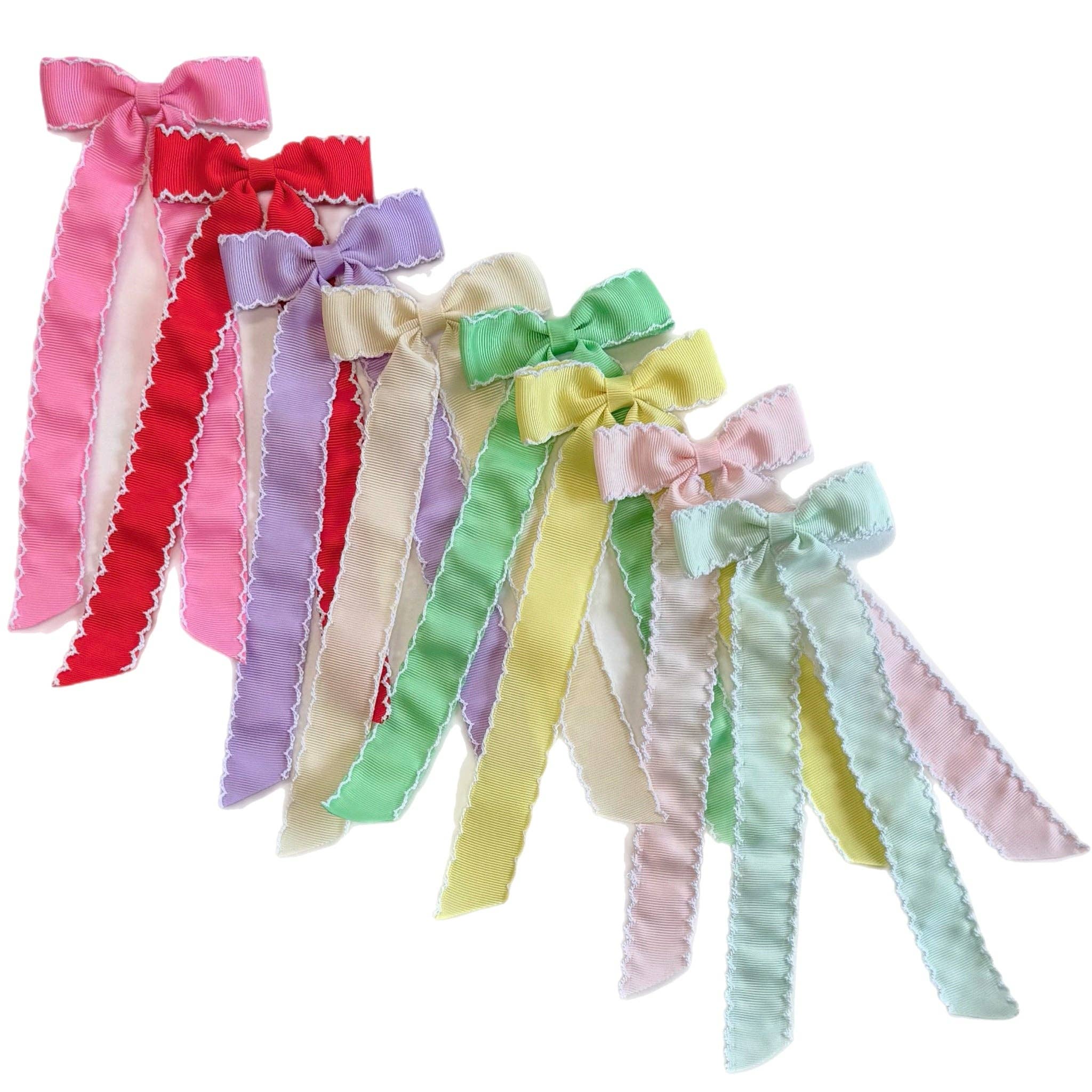 Fun Longtail Solid Hair Bows