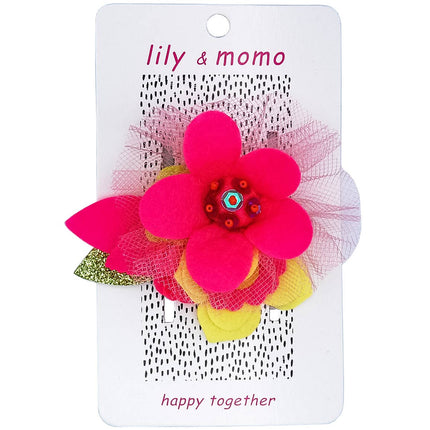 Honolulu Flowers Hair Clip- Citrus and Melon