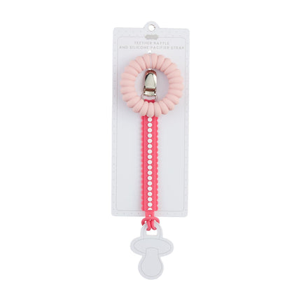 Light Pink Pacy Strap & Teether Set