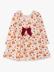 Girls Thanksgiving Turkey Gobble Knit Long Sleeve Twirl Dress
