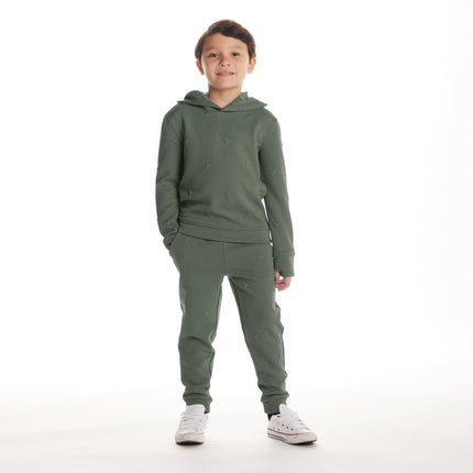 Kids Embossed Lounge Set | Green Dino