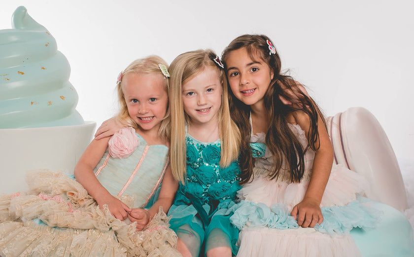 Princess Trio Hair Clips- Pretty pinks