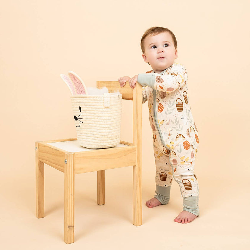 Easter Bamboo Pajamas - Hop to It Baby Convertible Pajamas