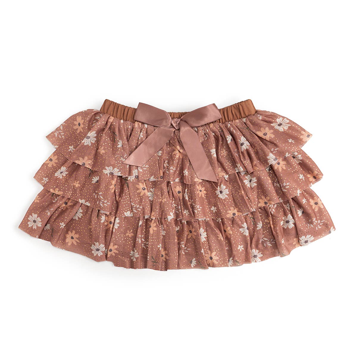 Ditsy Fall Floral Printed Tiered Tutu - Kids Clothing