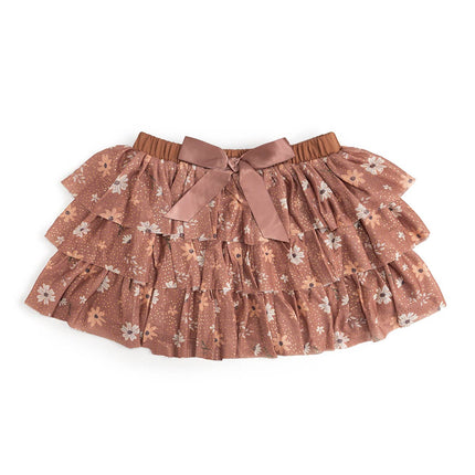 Ditsy Fall Floral Printed Tiered Tutu - Kids Clothing