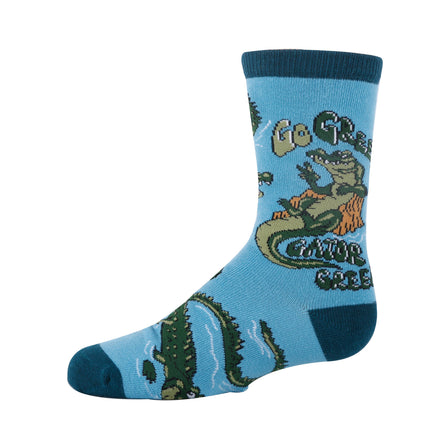 Go Green | Kids' Alligators Cotton Crew Socks