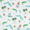 Blue Florida Swaddle Blanket