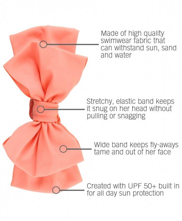 Girls' Coral Swim Bow Headband