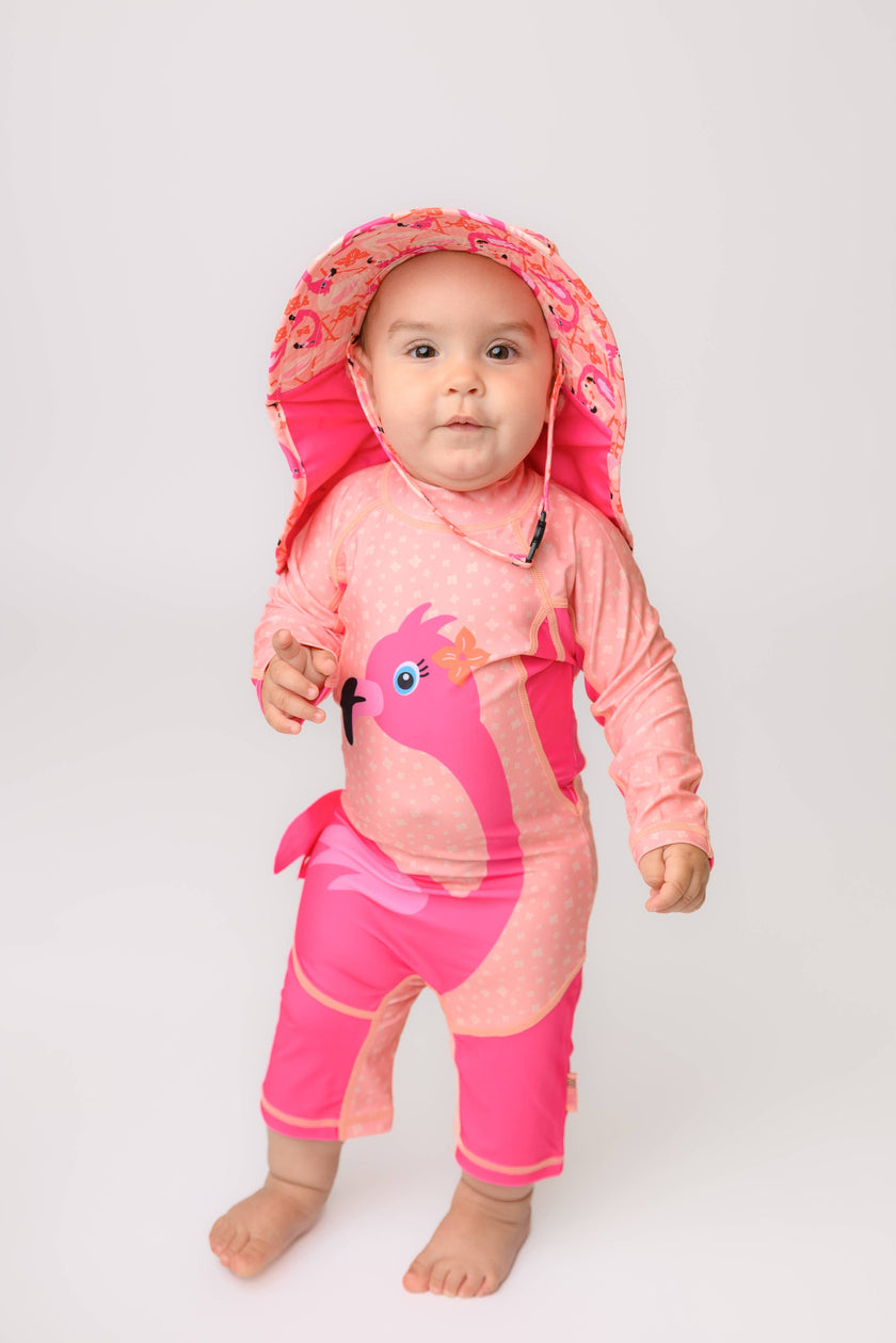 Rash Guard 1-Pc Swimsuit - Franny the Flamingo