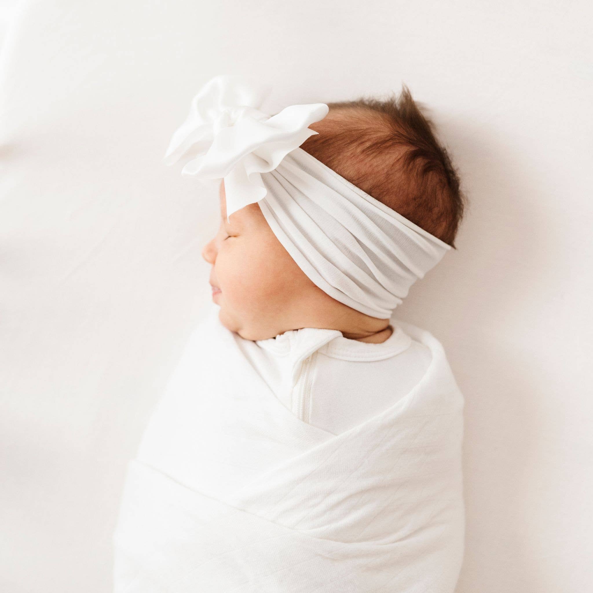 Baby Bling® Satin FAB® soft nylon headband with satin bow