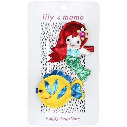Mermaid and Fishie Hair Clips- Yellow and Aqua
