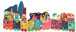 Alphatrain - Illustrated Alphabet Kids Board Book