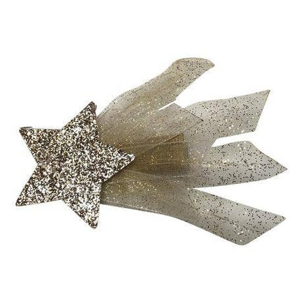 Hand crafted in the United States. They are great for stacking on other bows. It has a single prong alligator clip. Approximate size: 1.5