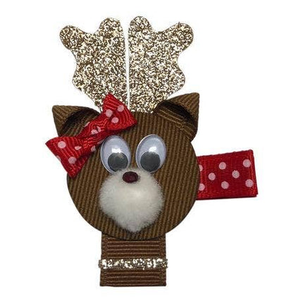 Hand crafted in the United States. They are great for stacking on other bows. It has a single prong alligator clip. Approximate size: 1.5