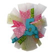 Birthday Puff Silver & Pink Bow #3