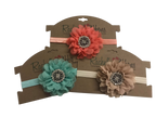 Jeweled Peony on Satin Stretch Headband