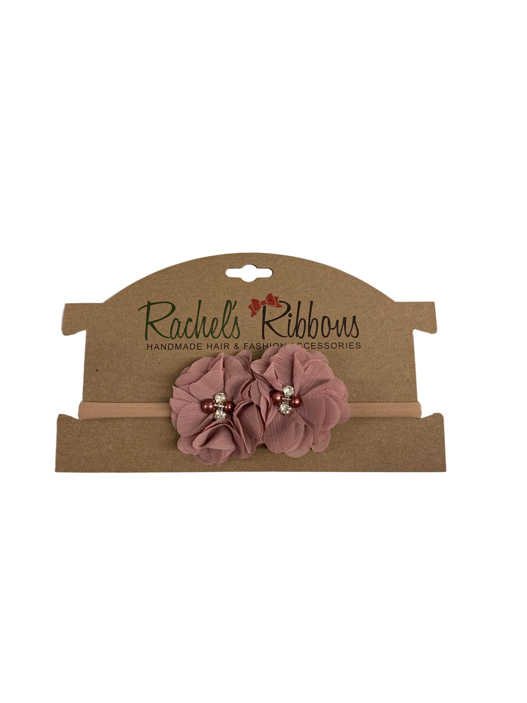 Pearled Sweetheart on Rolled New Born Headband