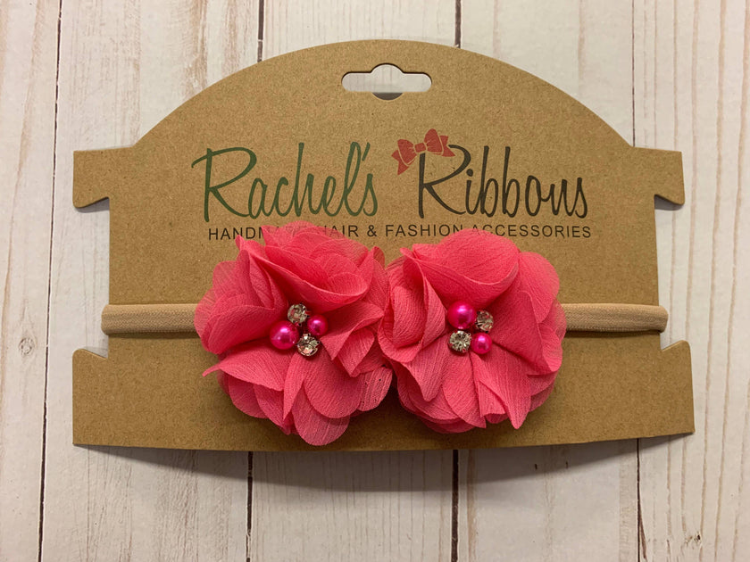 Pearled Sweetheart on Rolled New Born Headband