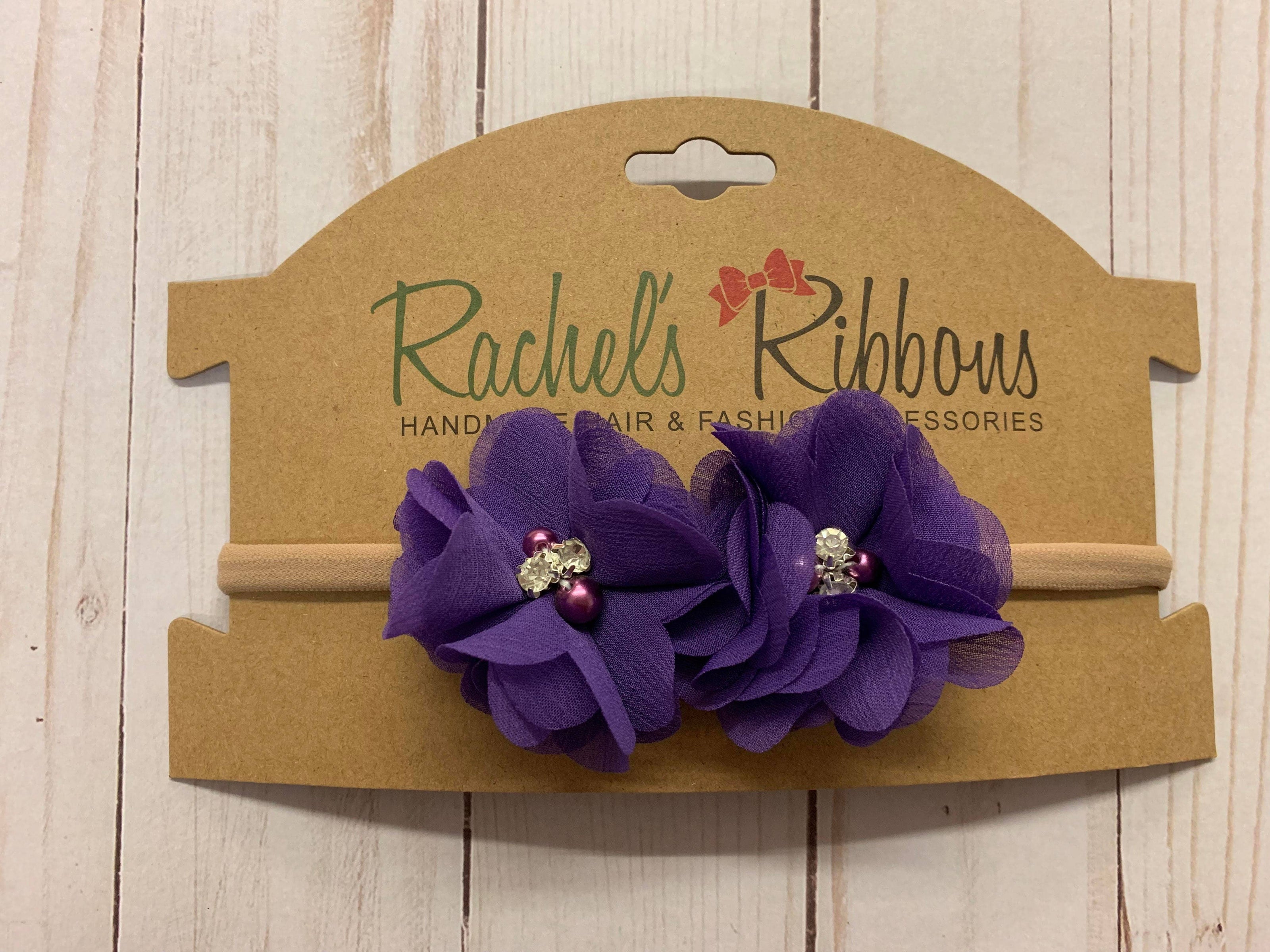 Pearled Sweetheart on Rolled New Born Headband