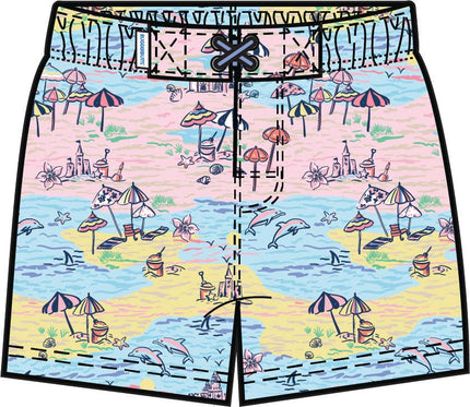 Boys Beach Day Performance Hybrid Swim Trunks