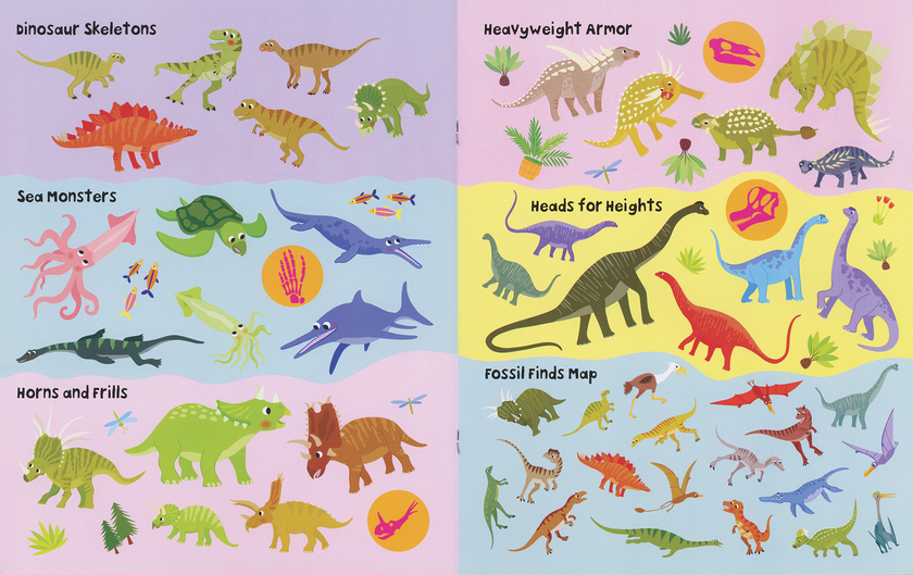 Dinosaur Sticker Facts Sticker Book